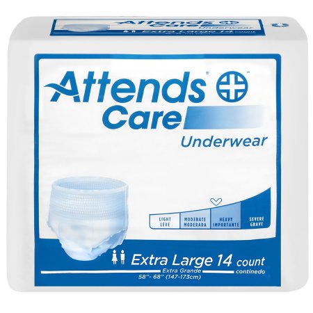 Attends Healthcare Products Unisex Adult Absorbent Underwear Attends Care Pull On With Tear Away Seams X-Large Disposable Moderate Absorbency - APV40