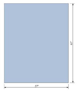 C-Core Medical General Purpose Drape Three-Quarter Fan Fold Drape 57 W X 63 L Inch - 19127