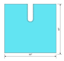 C-Core Medical Surgical Drape Poly Split Drape 60 W X 60 L Inch Sterile - 19143