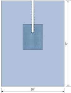 C-Core Medical Surgical Drape Split Sheet 58 W X 77 L Inch Sterile - 19163SMS