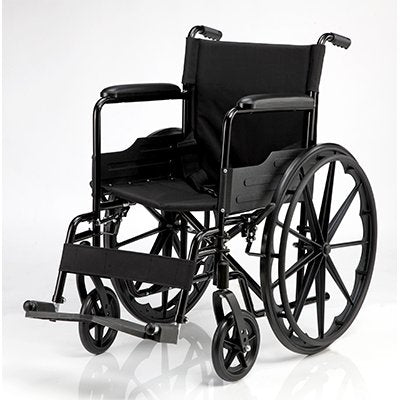 Merits Health Products Wheelchair Acadia Dual Axle Full Length Arm Padded Arm Style Composite Mag Wheel Black Upholstery 16 Inch Seat Width 250 Lbs. Weight Capacity - N311NMFZMU0