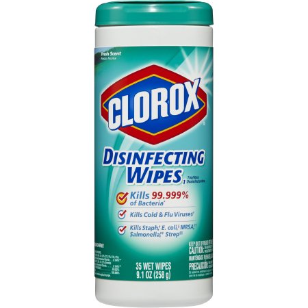 Saalfeld Redistribution Clorox Surface Disinfectant Premoistened Wipe 35 Count Canister Disposable Fresh Scent - 1593