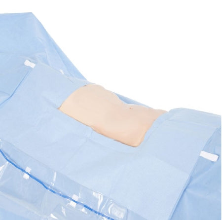 O&M Halyard Inc Halyard Basics* Abdominal Drape Bariatric Drape 118 W X 92 W X 124 L Inch Sterile - 29236