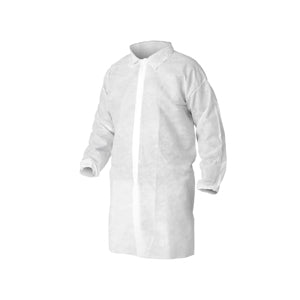 Kimberly Clark KleenGuard A10 Lab Coat White X-Large Long Sleeves Knee Length - 40104