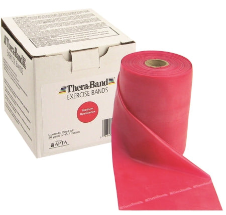 Fabrication Enterprises Thera-Band Exercise Resistance Band Red 50 Yard Light Resistance - 10-1007