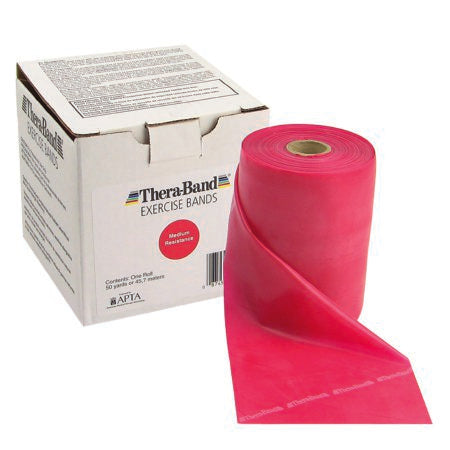TheraBand - Exercise Resistance Band Red 5 Inch X 50 Yard Medium Resistance - 10-1007