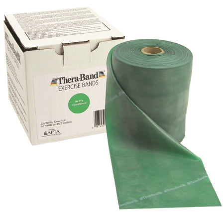 Fabrication Enterprises Thera-Band Exercise Resistance Band Green 50 Yard Medium Resistance - 10-1008
