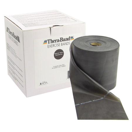 TheraBand - Exercise Resistance Band Black 5 Inch X 50 Yard X-Heavy Resistance - 10-1010