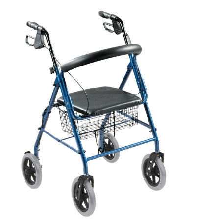 Fabrication Enterprises Drive 4 Wheel Rollator drive Blue Folding - 43-2150