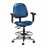 Specialty Seating - Lab Stool Contoured Backrest Pneumatic Height Adjustment 5 Casters Black - 2188-W-3BK