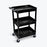 Luxor Tub Utility Cart 18 X 24 X 39.25 Inch 3 Shelves Black - STC111-B