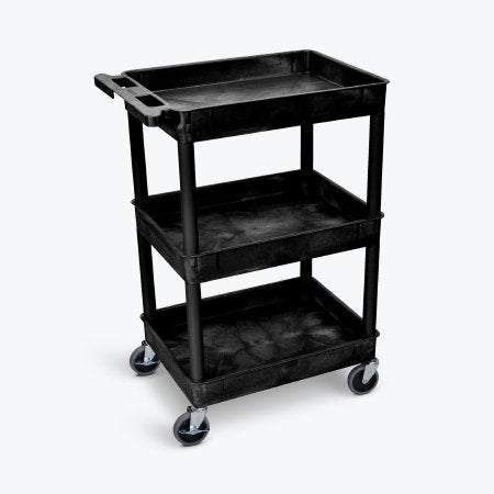 Luxor - Tub Utility Cart 18 X 24 X 39.25 Inch Black 18 X 24 Inch - STC111-B