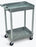 Luxor Tub Utility Cart 18 X 24 X 37.25 Inch 2 Shelves Gray - STC11-G