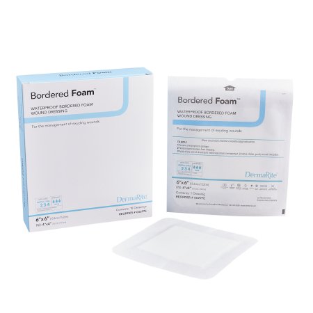 BorderedFoam - Foam Dressing 6 X 6 Inch Square Adhesive with Border Sterile - 00297E
