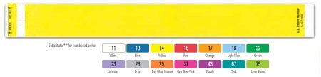 Short Stay Tabless - Identification Wristband Write On Band Adhesive Closure Without Legend - 3010-11-PDR