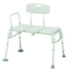 Merits Health Products Bariatric Bath Transfer Bench  16 To 21 Inch Height Range 500 Lbs. Weight Capacity Adjustable Arm - A312/2
