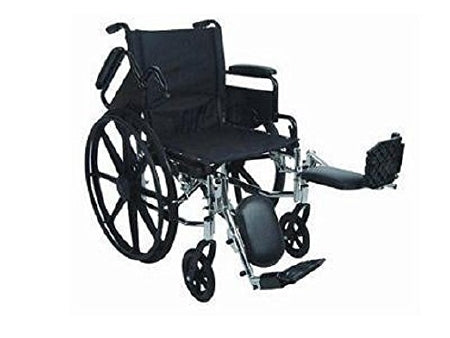 Graham-Field Traveler L4 Lightweight Wheelchair High Strength Desk Length Arm Flip Back Arm Style Mag Wheel Black 20 Inch Seat Width 250 lbs. Weight Capacity - 3F020330