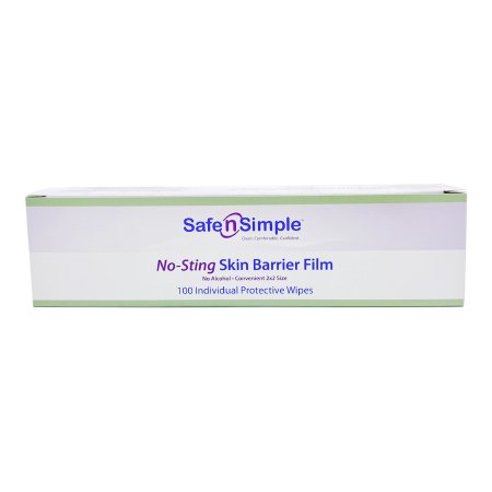 Safe N Simple No-Sting - Skin Barrier Wipe 60% / 20% Strength Purified Water / Polyvinylpyrrolidone / Glycerin / Propylene Glycol Individual Packet Sterile - SNS80744