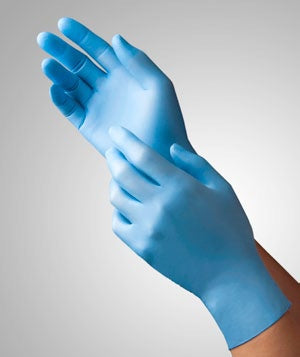 Tronex Healthcare Industries 9250 Series Exam Glove X-Large NonSterile Nitrile Standard Cuff Length Textured Fingertips Blue Not Chemo Approved - 9250-35