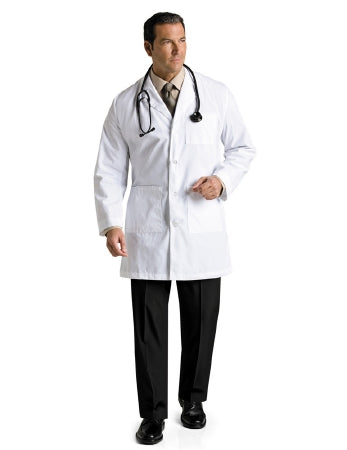 Landau Uniforms - Lab Coat White Size 48 Mid Length Reusable - 3148WWYSZ48