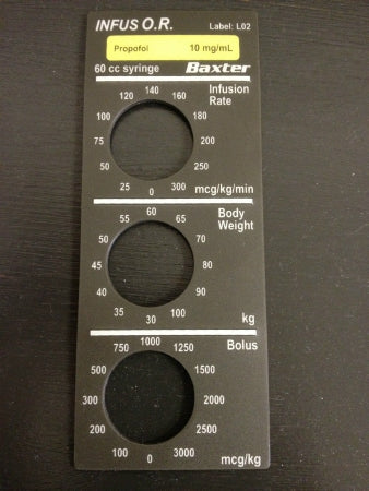 Monet Medical Baxter Propofol Smart Label - 2L3242R1