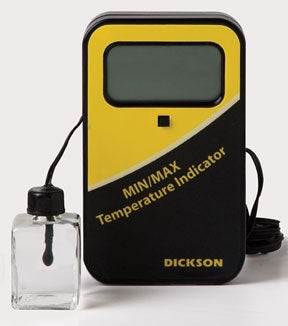 Fisher Scientific Dickson Vaccine Alarm Thermometer Fahrenheit / Celsius -58° to 158° F (-50° to 70° C) Bottle Probe Wall Mount Battery Operated - 15174129
