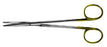 DuroTip - Dissecting Scissors Baby Metzenbaum 5-3/4 Inch Length Surgical Grade Stainless Steel / Tungsten Carbide NonSterile Finger Ring Handle Curved Blades Blunt Tip / Blunt Tip - BC259R
