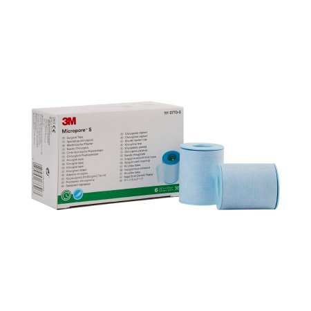 3M Micropore S - Medical Tape Skin Friendly Silicone 2 Inch X 5-1/2 Yard Blue NonSterile - 2770-2