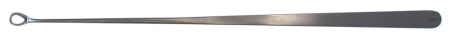 BR Surgical - Uterine Biopsy Curette Heaney 9 Inch Length Flat Tapered Handle Straight Serrated Oval Loop Tip - BR70-71593
