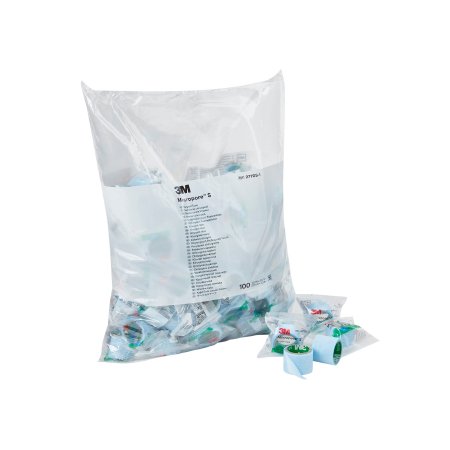 3M Micropore S - Medical Tape Single Use Roll Silicone 1 Inch X 1-1/2 Yard Blue NonSterile - 2770S-1
