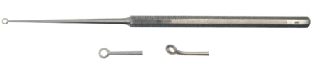 BR Surgical BR Surgical Ear Curette Buck 6-1/2 Inch Length Single-ended Handle Size 0 Tip Curved Blunt Fenestrated Round Tip - BR44-12000