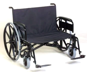 Gendron Regency XL 2000 Bariatric Wheelchair Heavy Duty Full Length Arm Removable Arm Style Mag Wheel Black 24 Inch Seat Width 700 lbs. Weight Capacity - 6724-22-62-28