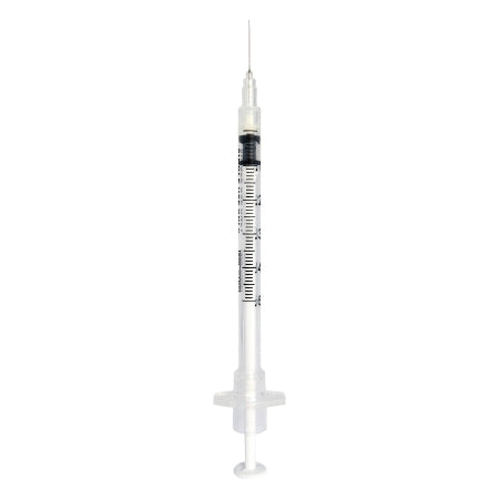 Sol-Millennium Medical Sol-Care Tuberculin Syringe with Needle 0.5 mL 27 Gauge 1/2 Inch Attached Needle Retractable Needle - 100090I