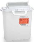 Becton Dickinson Recykleen Sharps Container 15-3/4 H X 13-1/2 W X 6 D Inch 3 Gallon Pearl Horizontal Counterbalanced Door - 305053
