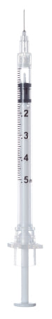 Sol-Millennium Medical Sol-Care Insulin Syringe with Needle 0.5 mL 29 Gauge 1/2 Inch Attached Needle Retractable Needle - 100002I