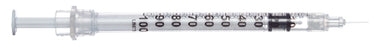 Sol-Millennium Medical Sol-Care Insulin Syringe with Needle 0.5 mL 30 Gauge 5/16 Inch Attached Needle Retractable Needle - 100089I