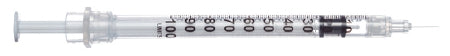 Sol-Millennium Medical Sol-Care Insulin Syringe with Needle 0.5 mL 30 Gauge 5/16 Inch Attached Needle Retractable Needle - 100089I