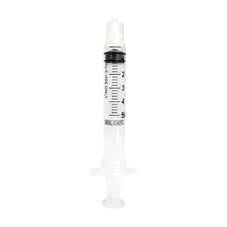 Sol-Millennium Medical Sol-Care General Purpose Syringe 5 mL Individual Pack Luer Lock Tip Retractable Safety - 120007I