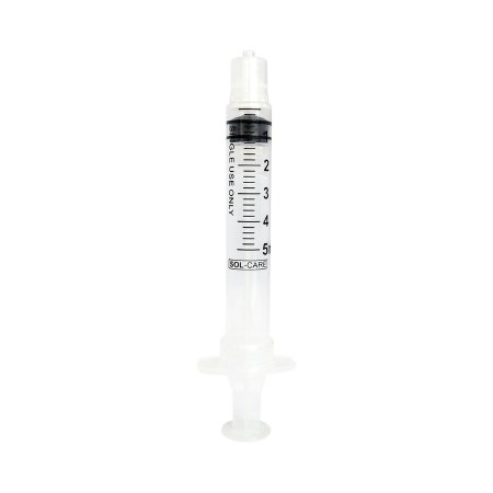 Sol-Care - General Purpose Syringe 5 mL Individual Pack Luer Lock Tip Retractable Safety - 120007IM