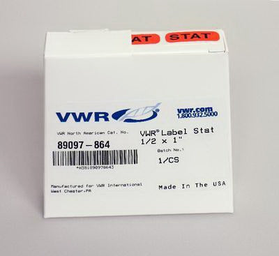 VWR International VWR Pre-Printed Label Advisory Label Stat Fluorescent Red 3/8 X 1-1/2 Inch - 89097-838