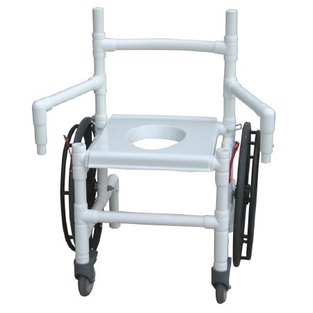 MJM International - Commode / Shower Chair Fixed Arm 18 Inch Seat Width - 131-18-24W-F-DE-CON