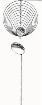 BR Surgical HerMann Medizintechnik Laryngeal Mirror Size 1 / 12 mm With Handle - BR52-27212