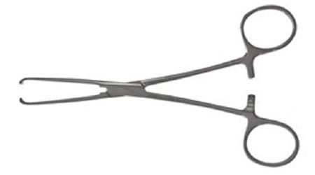 Weck - Tissue Forceps Allis 6-1/8 Inch Length Surgical Grade Stainless Steel NonSterile Ratchet Lock Finger Ring Handle Straight 3 X 4 Teeth - 500310