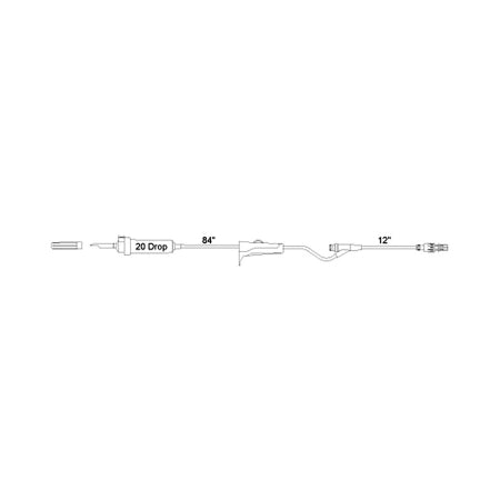 Medex - Primary IV Administration Set 20 Drops / mL Drip Rate 100 Inch Tubing 1 Port - SM5009