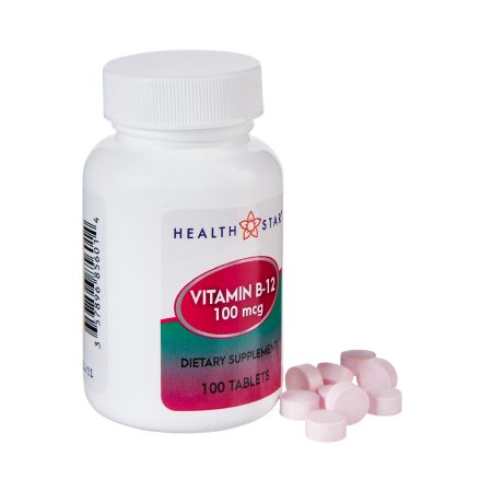 Geri-Care - Vitamin Supplement Vitamin B12 100 mcg Strength Tablet 100 per Bottle - 856-01-GCP