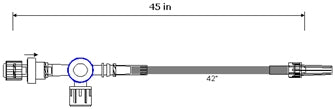 ICU Medical Extension Set 45 Inch Tubing DEHP-Free - B4067