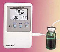 VWR Traceable - Digital Refrigerator / Freezer Thermometer with Alarm Fahrenheit / Celsius -58° to +158°F (-50° to +70°C) Bottle Probe Battery Operated - 61161-364
