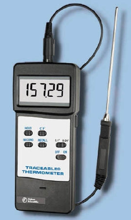 PANTek Technologies LLC Fisher Scientific Traceable Digital Laboratory Thermometer Celsius -50° to +400°C RTD Platinum Probe Handheld Battery Operated - 1507755