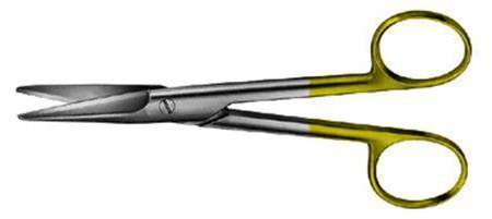 DuroTip - Dissecting Scissors Mayo 6-3/4 Inch Length Surgical Grade Stainless Steel / Tungsten Carbide NonSterile Finger Ring Handle Curved Blades Blunt Tip / Blunt Tip - BC253R