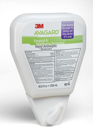 3M Avagard - Waterless Surgical Scrub 1200 mL Dispenser Refill Bottle 1% / 61% Strength CHG (Chlorhexidine Gluconate) / Ethyl Alcohol NonSterile - 9216